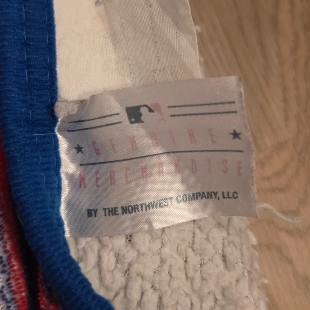 MLB Chicago Cubs Plaid Sherpa Throw Blanket Northwest Company Blue Red Fleece